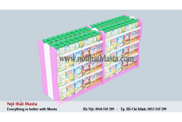 Kệ trưng bày thấp giữa nhà MTKTB113